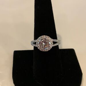 Gorgeous Sterling Silver Halo Ring